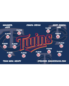 Twins Major League 13oz Vinyl Team Banner DIY Live Designer