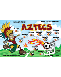 Aztecs Soccer Vinyl Team Banner Live Designer
