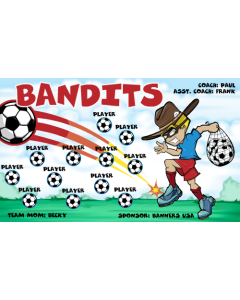 Bandits Soccer 9oz Fabric Team Banner DIY Live Designer