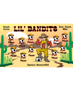 Lil' Bandits Soccer 9oz Fabric Team Banner DIY Live Designer