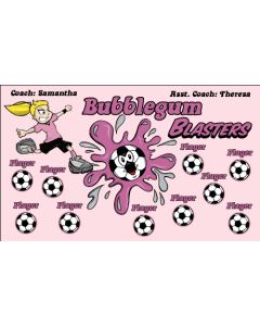 Bubblegum Blasters Soccer 9oz Fabric Team Banner DIY Live Designer