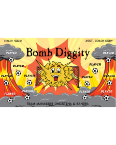 Bomb Diggity Soccer 13oz Vinyl Team Banner DIY Live Designer