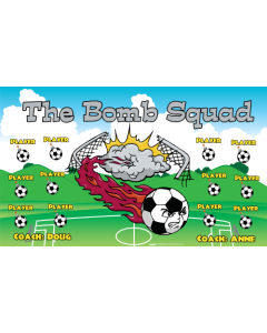 Bomb Squad Soccer 9oz Fabric Team Banner DIY Live Designer
