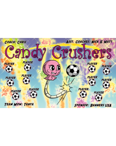 Candy Crushers Soccer 9oz Fabric Team Banner DIY Live Designer