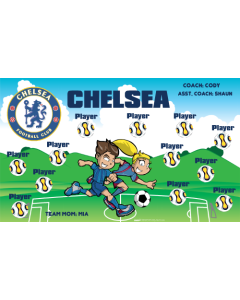 Chelsea Soccer 9oz Fabric Team Banner DIY Live Designer