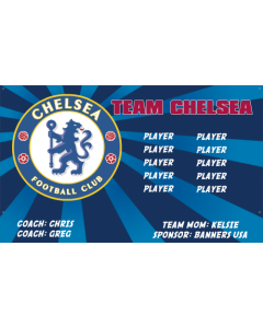 Team Chelsea Soccer 9oz Fabric Team Banner DIY Live Designer
