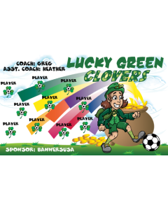 Lucky Clovers Soccer 13oz Vinyl Team Banner DIY Live Designer