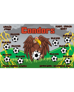 Condors Soccer 9oz Fabric Team Banner DIY Live Designer