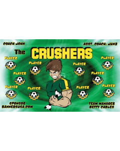 Crushers Soccer 9oz Fabric Team Banner DIY Live Designer
