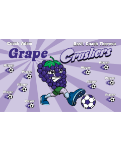 Grape Crusher Soccer 9oz Fabric Team Banner DIY Live Designer