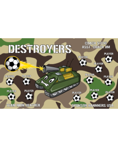Destroyers Soccer 9oz Fabric Team Banner DIY Live Designer
