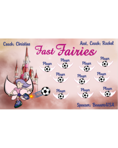 Fast Fairies Soccer 13oz Vinyl Team Banner DIY Live Designer