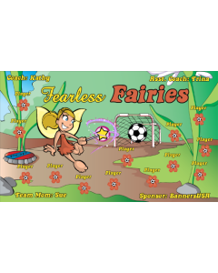 Fearless Fairies Soccer 9oz Fabric Team Banner DIY Live Designer