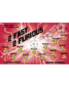 2 Fast 2 Furious Soccer 9oz Fabric Team Banner DIY Live Designer