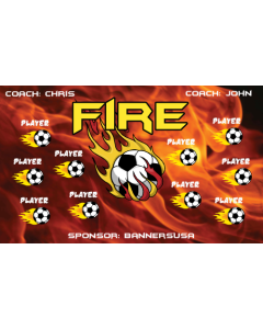Fire Soccer 9oz Fabric Team Banner DIY Live Designer