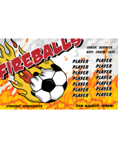 Fireballs Soccer 13oz Vinyl Team Banner DIY Live Designer