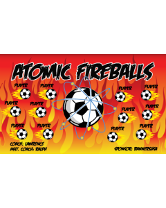 Atomic Fireballs Soccer 9oz Fabric Team Banner DIY Live Designer