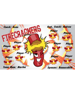 Firecrackers Soccer 9oz Fabric Team Banner DIY Live Designer