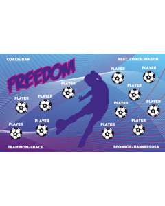 Freedom Soccer 9oz Fabric Team Banner DIY Live Designer