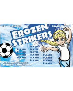 Frozen Strikers Soccer 13oz Vinyl Team Banner DIY Live Designer