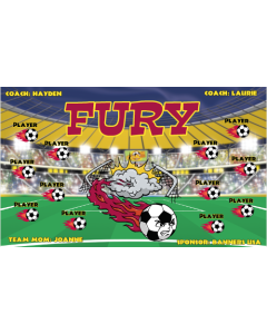 Fury Soccer 9oz Fabric Team Banner DIY Live Designer