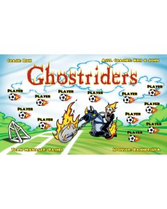 Ghostriders Soccer 9oz Fabric Team Banner DIY Live Designer