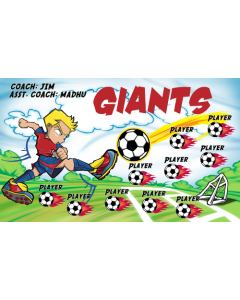 Giants Soccer 9oz Fabric Team Banner DIY Live Designer