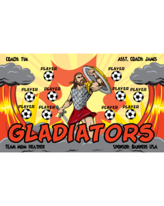 Gladiators Soccer 13oz Vinyl Team Banner DIY Live Designer