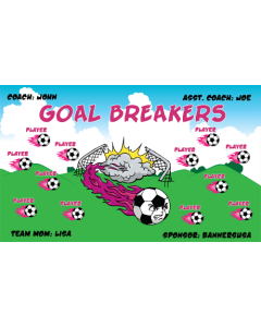 Goal Breakers Soccer 9oz Fabric Team Banner DIY Live Designer