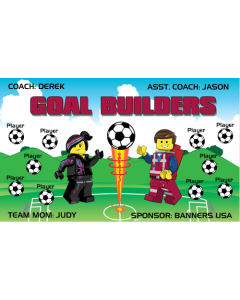Goal Builders Soccer 9oz Fabric Team Banner DIY Live Designer