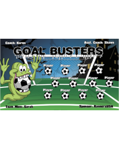 Goal Busters Soccer 9oz Fabric Team Banner DIY Live Designer