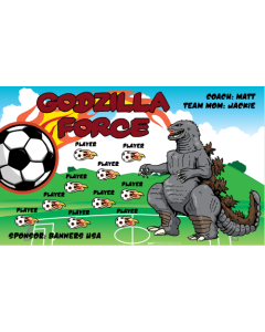 Godzilla Force Soccer 9oz Fabric Team Banner DIY Live Designer