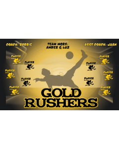 Gold Rushers Soccer 9oz Fabric Team Banner DIY Live Designer