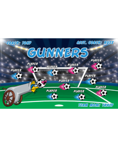 Gunners Soccer 9oz Fabric Team Banner DIY Live Designer
