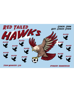Red Tailed Hawks Soccer 13oz Vinyl Team Banner DIY Live Designer