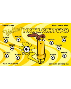 Highlighters Soccer 9oz Fabric Team Banner DIY Live Designer