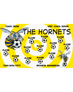 Hornets Soccer 9oz Fabric Team Banner DIY Live Designer