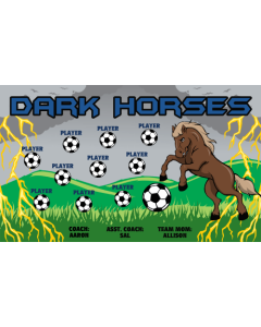 Dark Horses Soccer 9oz Fabric Team Banner DIY Live Designer