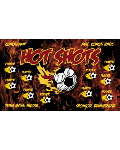 Hot Shots Soccer 9oz Fabric Team Banner DIY Live Designer