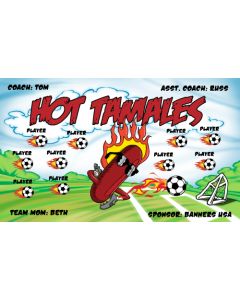 Hot Tamales Soccer 13oz Vinyl Team Banner DIY Live Designer