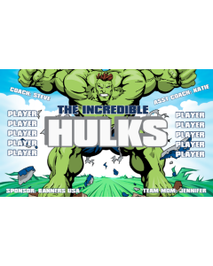 Incredible Hulks Soccer 9oz Fabric Team Banner DIY Live Designer