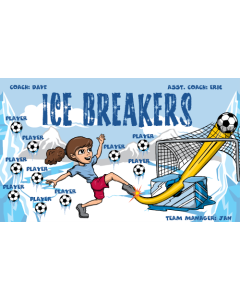 Ice Breakers Soccer 9oz Fabric Team Banner DIY Live Designer