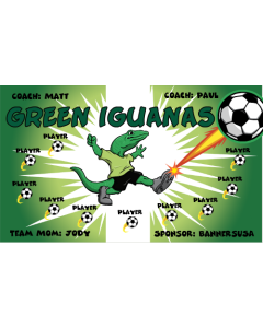 Green Iguanas Soccer 13oz Vinyl Team Banner DIY Live Designer