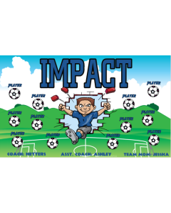 Impact Soccer 9oz Fabric Team Banner DIY Live Designer