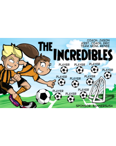 Incredibles Soccer 13oz Vinyl Team Banner DIY Live Designer