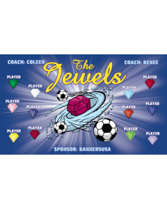 Jewels Soccer 13oz Vinyl Team Banner DIY Live Designer