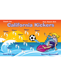California Kickers Soccer 9oz Fabric Team Banner DIY Live Designer
