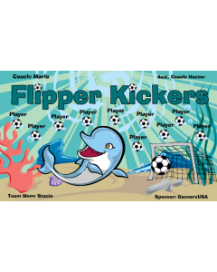 Flipper Kickers Soccer 13oz Vinyl Team Banner DIY Live Designer