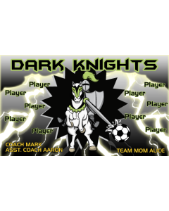 Dark Knights Soccer 9oz Fabric Team Banner DIY Live Designer