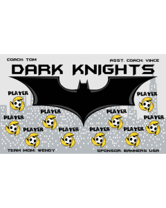 Darks Knights Soccer 9oz Fabric Team Banner DIY Live Designer